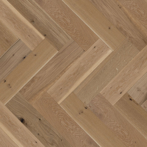 Mirage Herringbone White Oak Natural Character Brushed